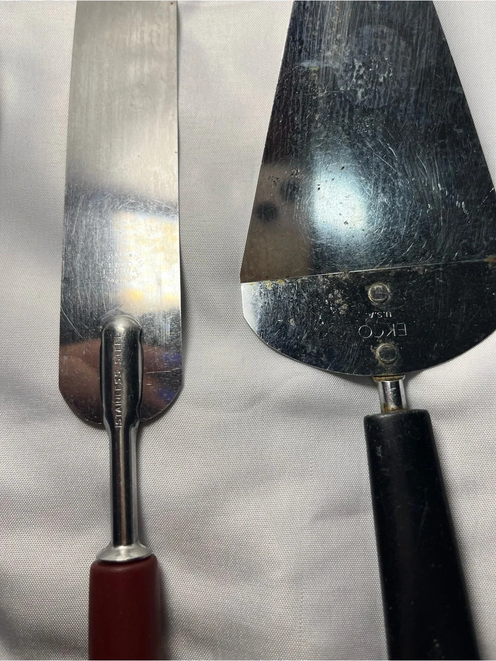 Vintage‎ EKCO 5 Pc Kitchen Utensil Lot USA Stainless Nylon Spoons Pie Icing